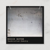 Cool Edgy Rustic Ketting Display Square Square Vierkante Visitekaartje (Voorkant)