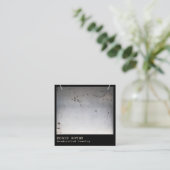 Cool Edgy Rustic Ketting Display Square Square Vierkante Visitekaartje (Staand voorkant)