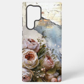 Cool Edgy Shabby  Rozen op gescheurd papier Samsung Galaxy Hoesje (Achterkant)