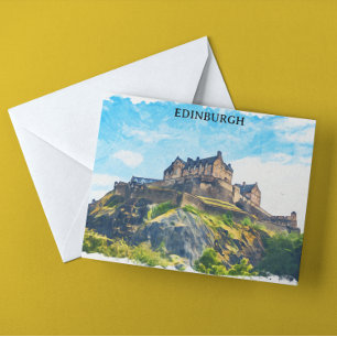 Cool Edinburgh Schotland kasteel schilderij Briefkaart