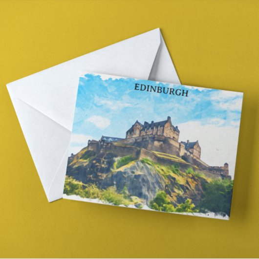 Cool Edinburgh Schotland kasteel schilderij Briefkaart