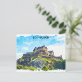 Cool Edinburgh Schotland kasteel schilderij Briefkaart (Staand voorkant)