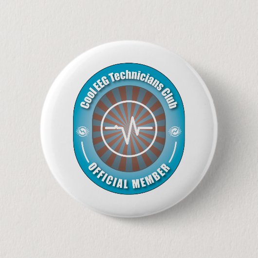 Cool EEG Technicians Club Ronde Button 5,7 Cm (Voorkant)
