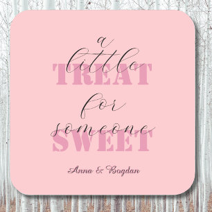 Cool een beetje traktatie voor iemand zoete Valent Vierkante Sticker