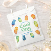 Cool Een Blauw Retro Popsicle 1e Verjaardagsfeest Bedankzakje (Geknipt)
