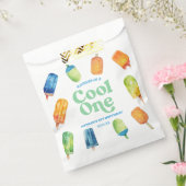 Cool Een Blauw Retro Popsicle 1e Verjaardagsfeest Bedankzakje (Gezegeld)