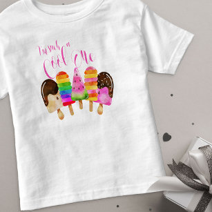 Cool Een Meisjes 1e Verjaardag Popsicle Kinder Shirts