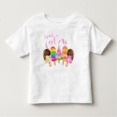 Cool Een Meisjes 1e Verjaardag Popsicle Kinder Shirts (Voorkant)