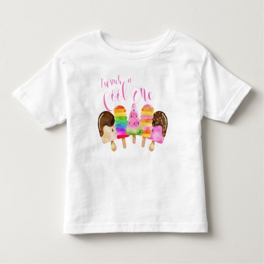 Cool Een Meisjes 1e Verjaardag Popsicle Kinder Shirts (Voorkant)