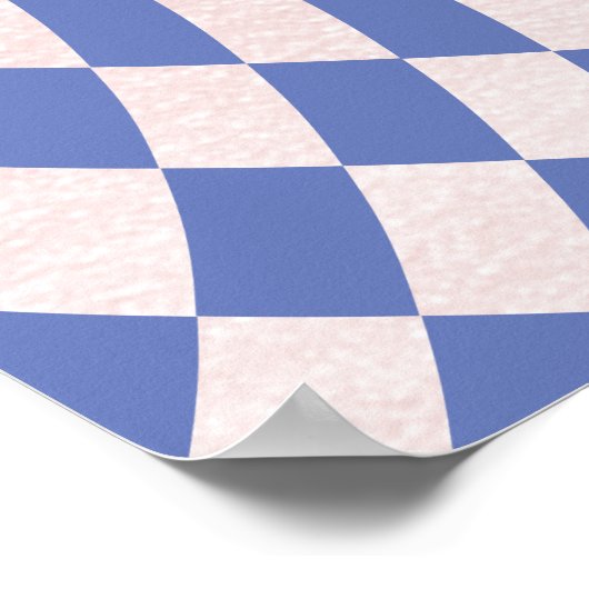 Cool Eén Meisje's Eerste Verjaardag Geruit Retro Poster (Hoek)