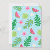 Cool een tropisch zwembad zomer 1e verjaardag kaart (Achterkant)