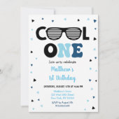 Cool Een Zonnebril Jongen Eerste Verjaardag Kaart (Voorkant)