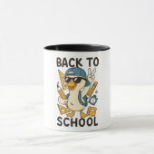 Cool Eend Terug naar School Ontwerp Grappige Carto Mok (Midden)