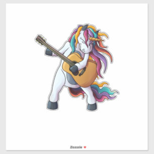 Cool eenhoorn die gitaar speelt _ Grappige diereng Sticker