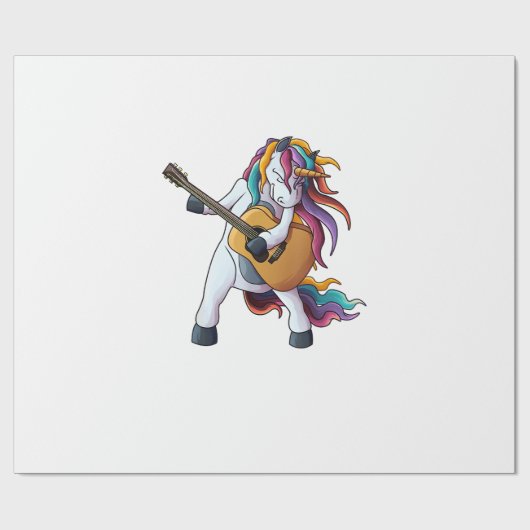 Cool Eenhoorn Gitaar Spelend _ Grappig Dier Gitari Cadeaupapier (Vlak)