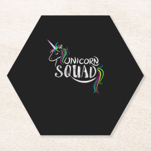 Cool Eenhoorn Squad _ Grappig Magisch Paardenteam Kartonnen Onderzetters