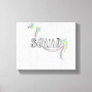 Cool Eenhoorn Team _ Grappig Magisch Paardenteam Canvas Afdruk