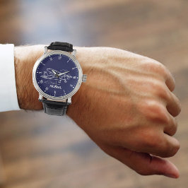 Cool eenvoudig Cessna vliegtuig & wolken, Custom g Horloge