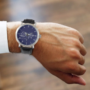 Cool eenvoudig Cessna vliegtuig & wolken, Luchtvaa Horloge