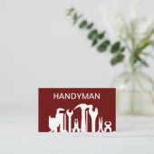 Cool Eenvoudig Handyman Visitekaartjes Design (Staand voorkant)