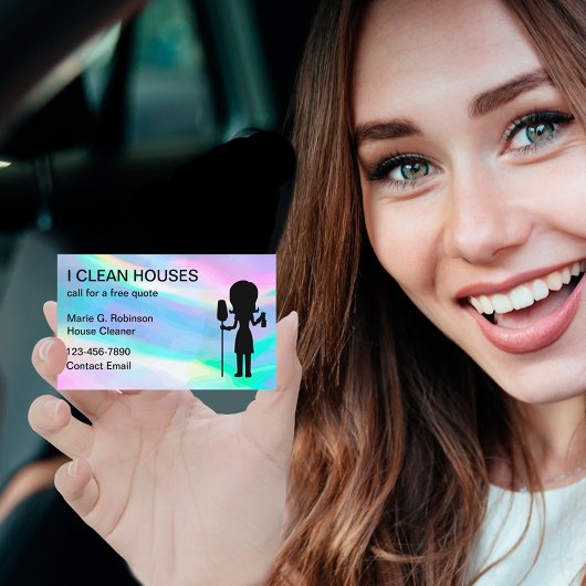 Cool Eenvoudig Huis Schoonmaken Maid Visitekaartje