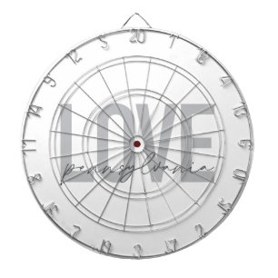 Cool, eenvoudig, modern design Love Pennsylvania Dartbord