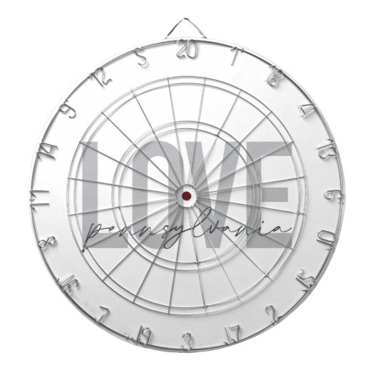 Cool, eenvoudig, modern design Love Pennsylvania Dartbord (Voorkant)