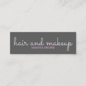 Cool Eenvoudig Stijlvol Grijs Roze Schoonheid Haar Mini Visitekaartje (Voorkant)