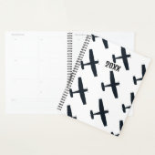 Cool, Eenvoudig Vliegend Vliegtuig, Zwart en Wit Planner (Display)