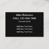 Cool Eenvoudige Taxichauffeur Visitekaartjes (Achterkant)