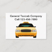 Cool Eenvoudige Taxichauffeur Visitekaartjes (Voorkant)