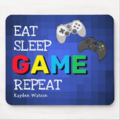 Cool 'Eet, Slaap, Spel, Herhaal' Boy Muismat (Voorkant)