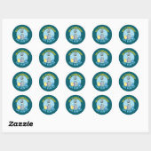 Cool ei jager woord kunst kinderen ronde sticker (Vel)