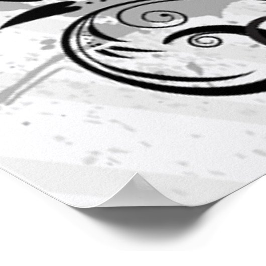 Cool Eiffel Tower zwaait stippen splatters vlinder Poster (Hoek)