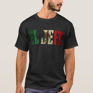 Cool EL JEFE Mexicaans Shirt Mexicaanse vlag Shirt