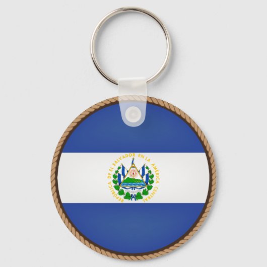 Cool El Salvador-vlagzegel Sleutelhanger (Voorkant)