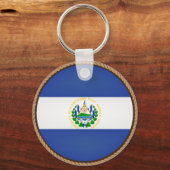 Cool El Salvador-vlagzegel Sleutelhanger (Voorkant)
