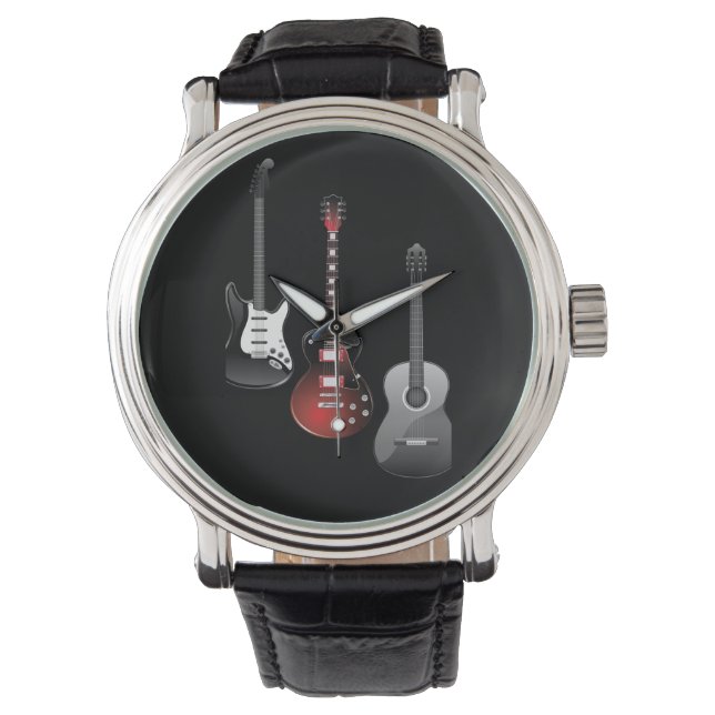 Cool Electric Guitars for Music Lovers Custom Gift Horloge (Voorkant)