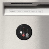 Cool Electric Guitars for Music Lovers Custom Gift Magneet (Insitu (Vaatwasser))