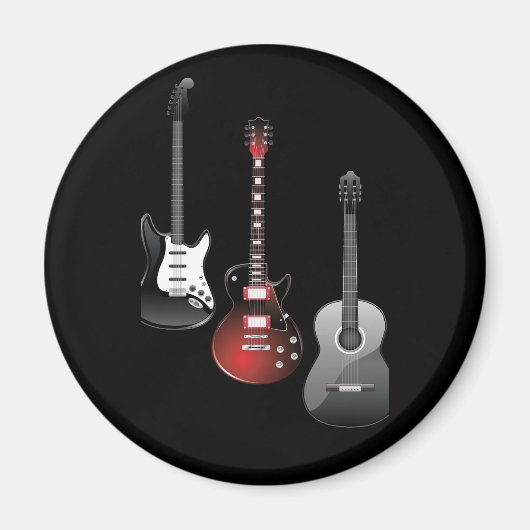 Cool Electric Guitars for Music Lovers Custom Gift Magneet (Voorkant)
