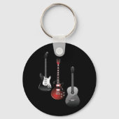 Cool Electric Guitars for Music Lovers Custom Gift Sleutelhanger (Voorkant)