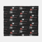 Cool Electric Guitars for Music Lovers Gift Fleece Deken (Voorkant (Horizontaal))
