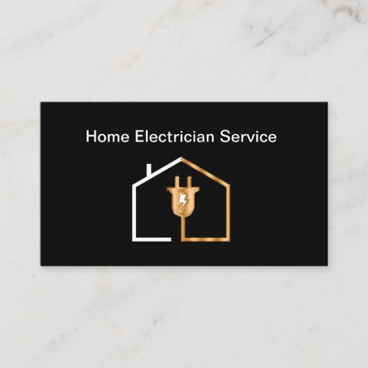 Cool Electrician Services Modern Visitekaartje (Voorkant)