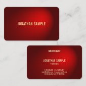 Cool Elegant Black Red Damask Luxury Ronde Elite Visitekaartje (Voorkant / Achterkant)