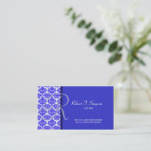 cool, elegant blauw visitekaartje (Staand voorkant)