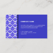 cool, elegant blauw visitekaartje (Achterkant)