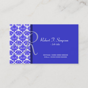 cool, elegant blauw visitekaartje