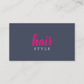 Cool Elegant Blue Pink White Hair Stylist Visitekaartje (Voorkant)
