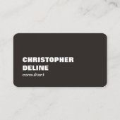 Cool Elegant Bold Ivoor Zwart Wit Consultant Visitekaartje (Voorkant)