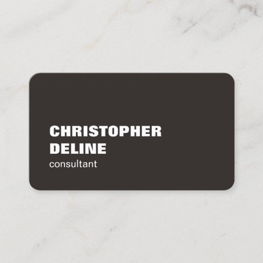 Cool Elegant Bold Ivoor Zwart Wit Consultant Visitekaartje (Voorkant)